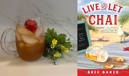 Summer Strawberry and Peach Tea from: a Cozy Mystery Novel Live and Let Chai