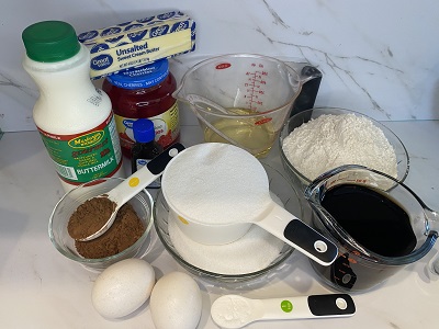 Ingredients for cake