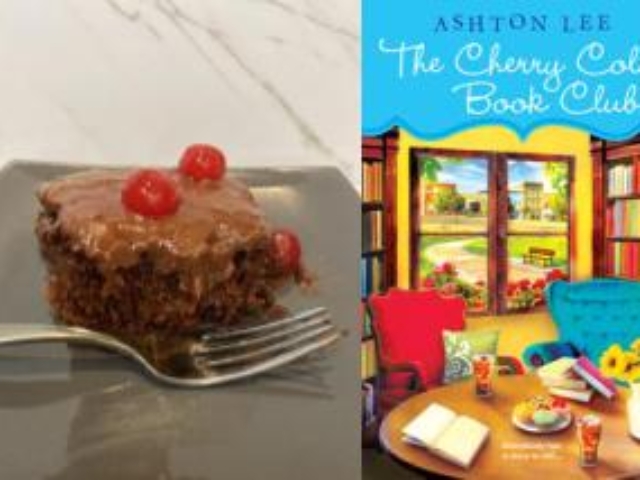 Cherry cola book club cake