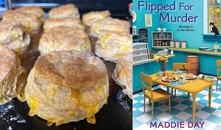 Cheesy Biscuits from: A Cozy Mystery Novel Flipped for Murder