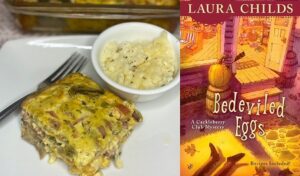 Best Spicy Frittata from Bedeviled Eggs cozy mystery