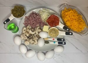 Ingredients for Hot Mama Frittata from Novel with recipes