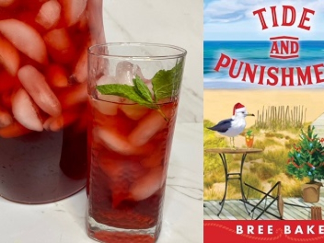 Cranberry Mint Black Tea from a cozy mystery novel series with recipes