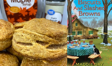 Maple Curry Biscuits from: Biscuits and Slashed Browns a cozy mystery novel with recipes
