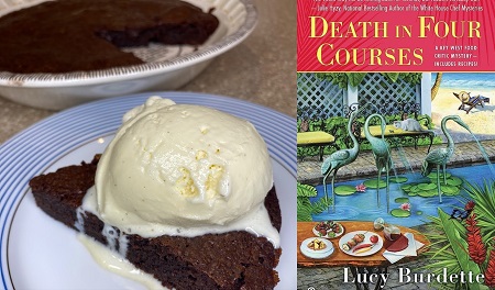 Hot Fudge Pie from a novel Death in 4 Courses