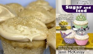 Salted Caramel Cupcakes from a cozy mystery, Sugar and Iced, by Jenn McKinlay