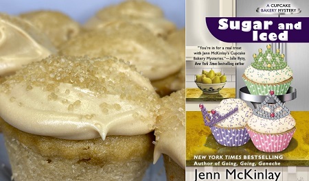 Salted Caramel Cupcakes from Sugar and Iced a cozy mystery by Jenn McKinlay