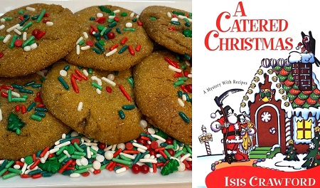 Christmas Ginger Snap Cookies from a cozy mystery novel