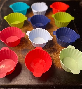 OXO Good Grips Silicone Baking Cups, Multicolor 3 oz.(Pack of 12)