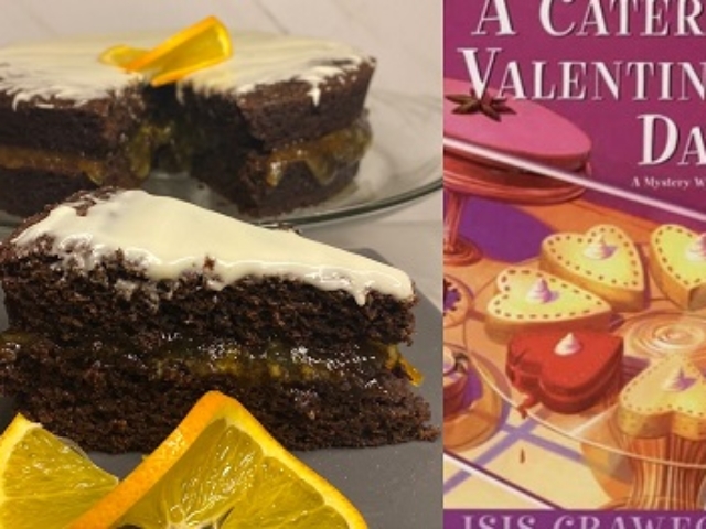 Chocolate Orange Poppy Seed Cake Recipe and book review A Catered Valentine's Day