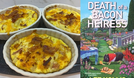 Apple Bacon Egg Bake Casserole Recipe and Cozy Mystery Book Review