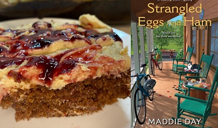 Southern Blackberry Jam Cake from a cozy mystery novel by Maddie Day