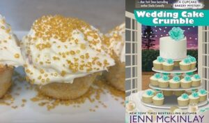 Champagne Cupcakes recipe and book review of Wedding Cake Crumble by Jenn McKinlay