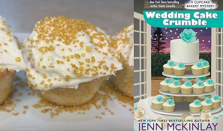 Champagne Cupcakes from cozy mystery novel: Wedding Cake Crumble