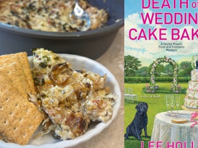 Asiago, Bacon, and Caramelized Onion Dip Recipe from Death of a Wedding Cake Baker by Lee Hollis