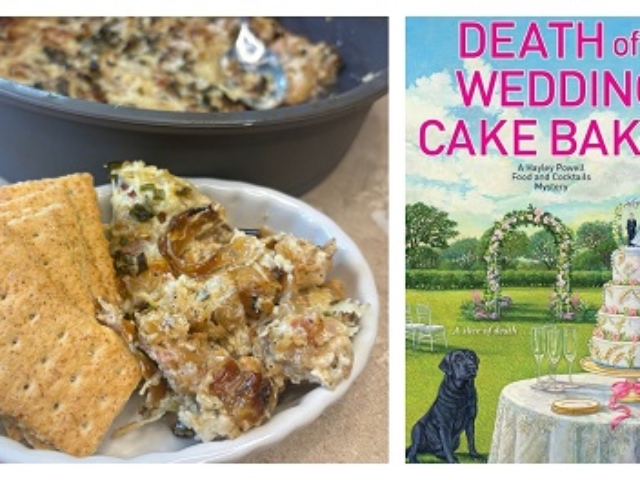 Asiago, Bacon, and Caramelized Onion Dip Recipe from Death of a Wedding Cake Baker by Lee Hollis