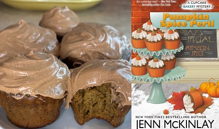 Coffee Mocha Cupcakes and book review of Pumpkin Spice Peril by Jenn McKinlay.