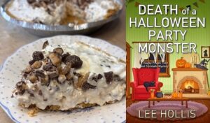 No-Bake Candy Bar Pie from a cozy mystery: Death of a Halloween Party Monster by Lee Hollis