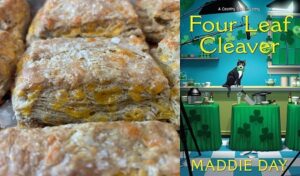 Stout and Cheese Biscuits from cozy mystery Four Leaf Cleaver by Maddie Day