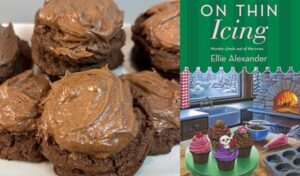 Double Chocolate Cookies with Chocolate Cream Cheese Frosting from On Thin Icing by Ellie Alexander